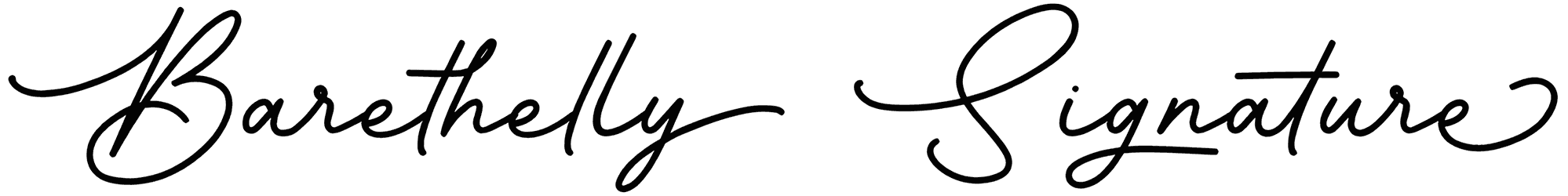 Barethelly Signature Font