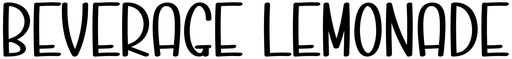 Beverage Lemonade Font