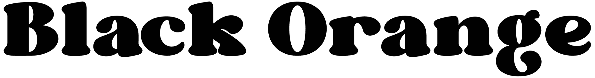 Black Orange Font