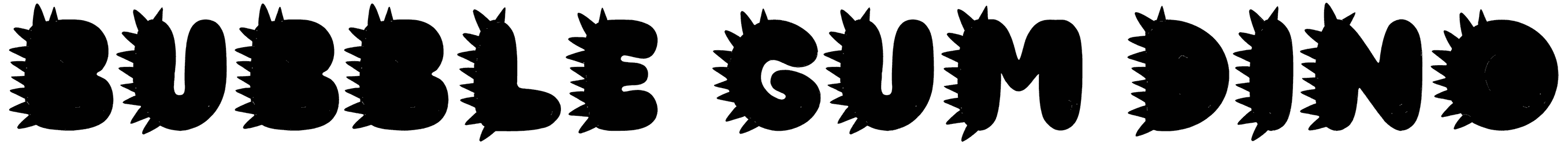 Bubble Gum Dino Alphabet Font