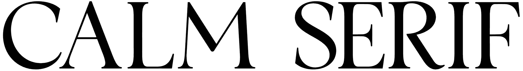 Calm Serif Font