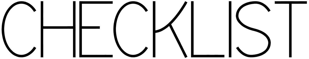 Checklist Font