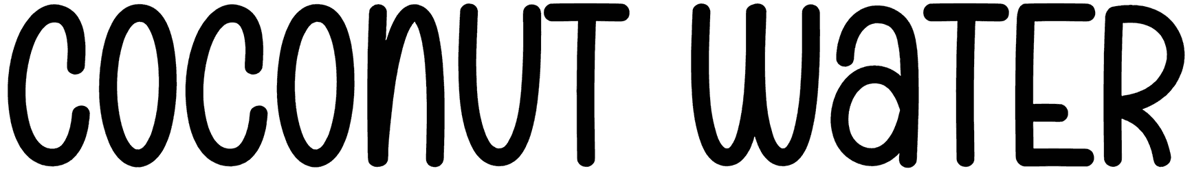 Coconut Water Font