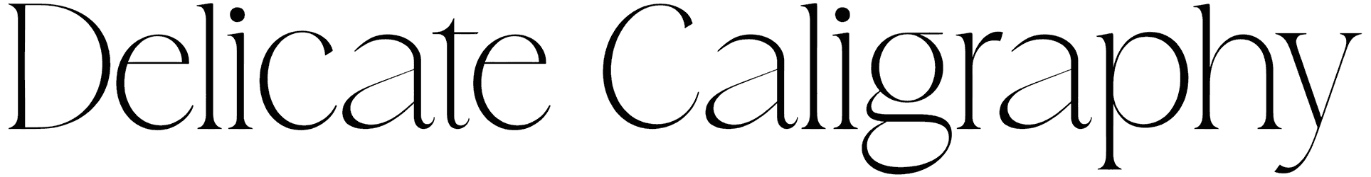 Delicate Caligraphy Font