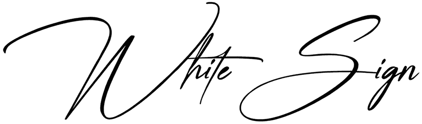 White Sign Font