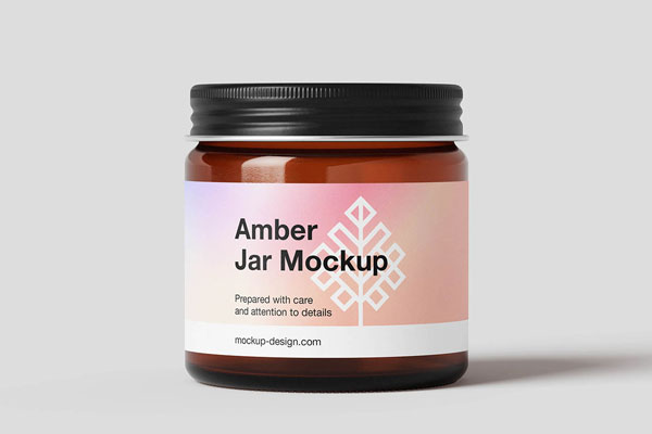 Free Amber Jar Mockup Collection PSD Template