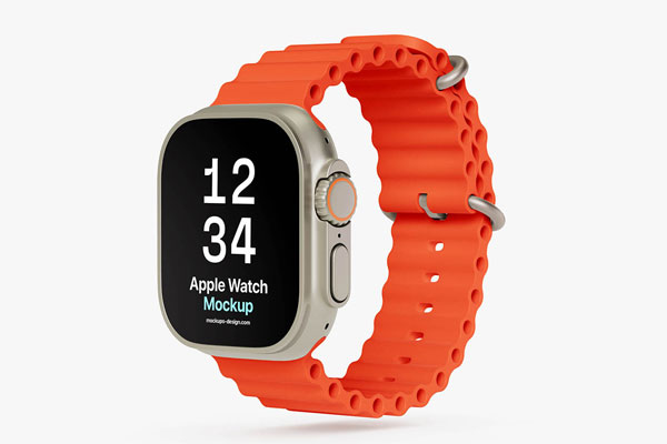 Free Apple Watch Ultra Mockup PSD Template