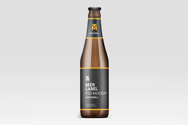 Free Beer Label Mockup PSD Template