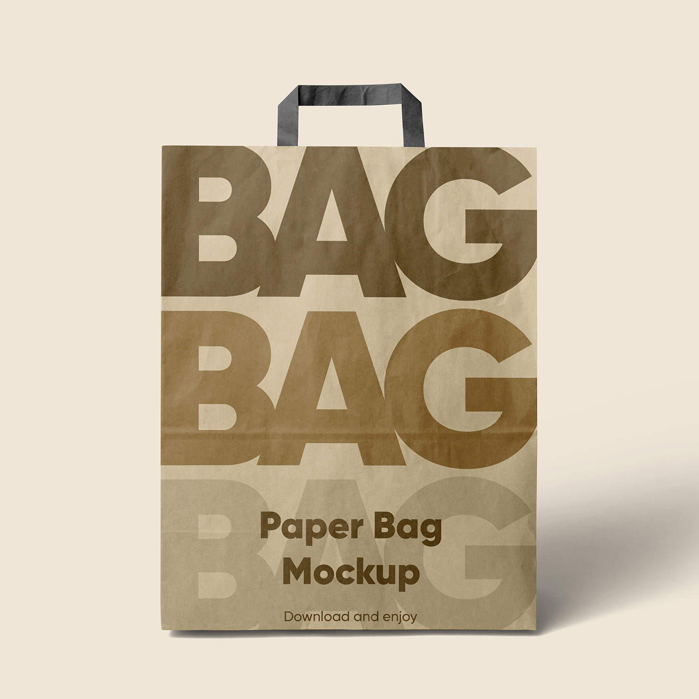 Free Big Paper Bag Mockup PSD Template