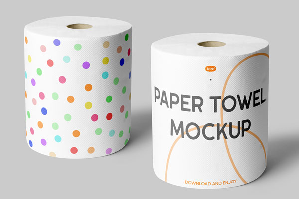Free Big Paper Towel Mockups PSD Template