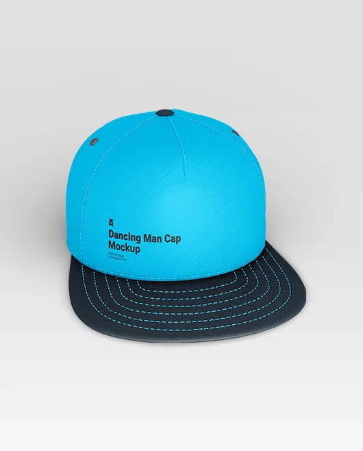 Free Dancing Man Cap Mockup PSD Template
