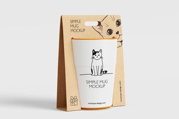 Free Gift Ready Mug Mockup PSD Template