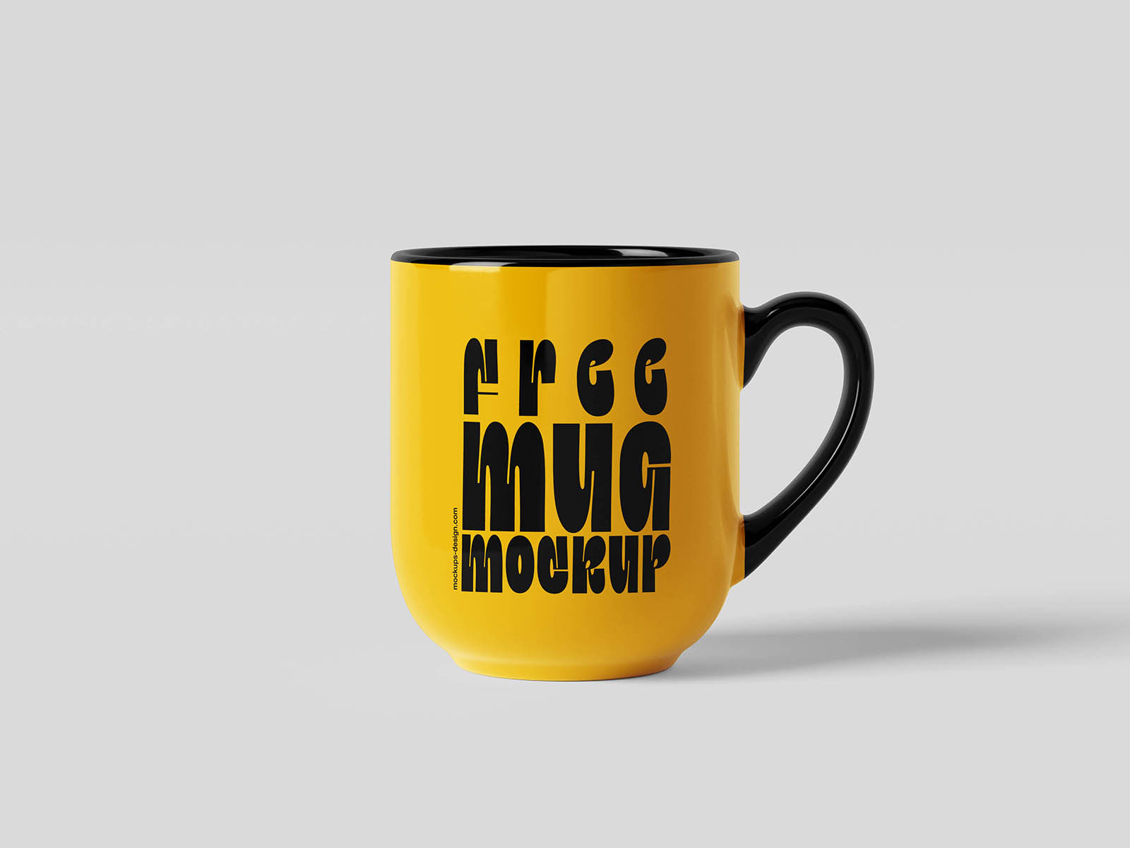 Free Glossy Mug Mockup PSD Template