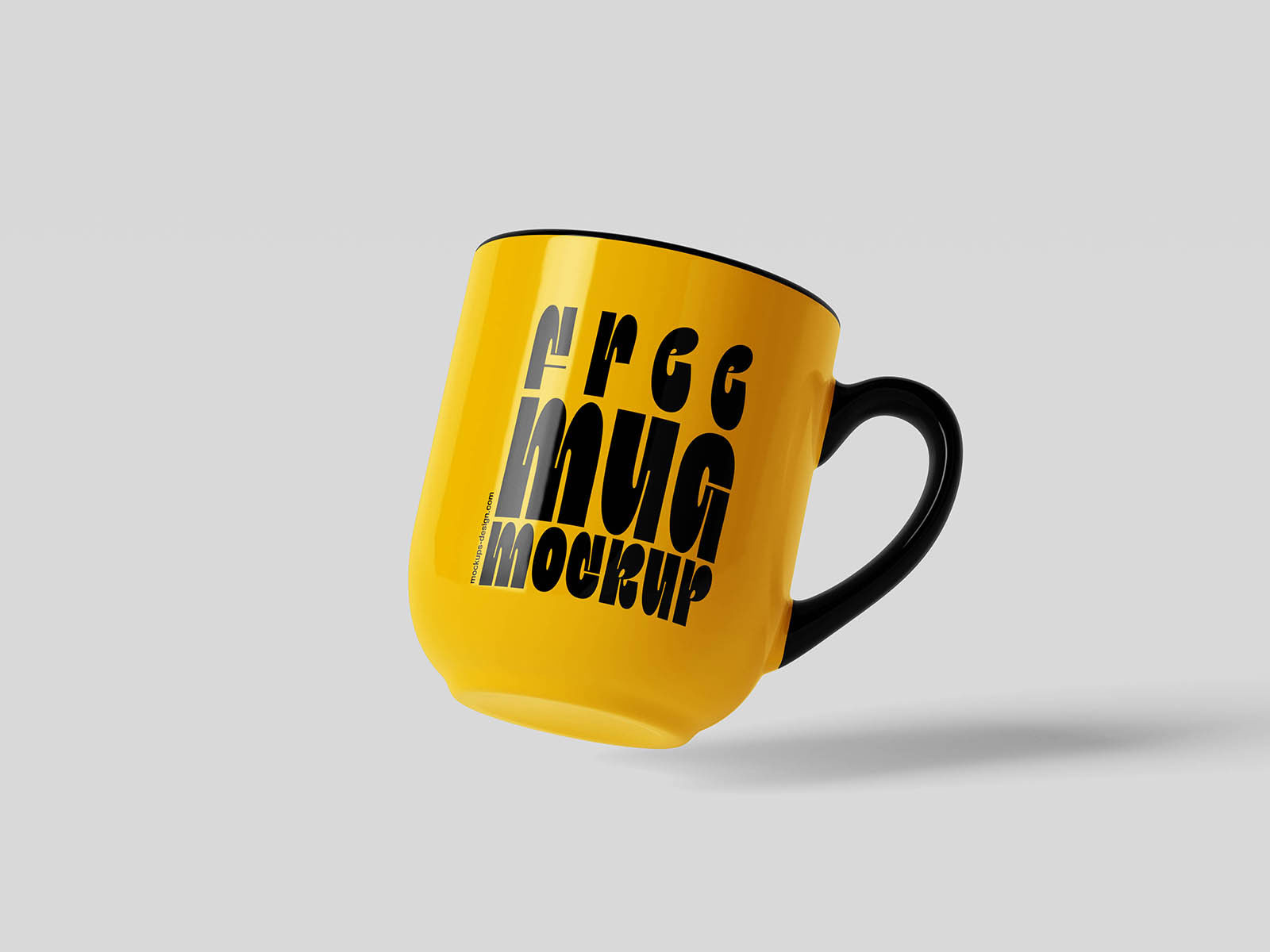 Free Glossy Mug Mockup PSD Template