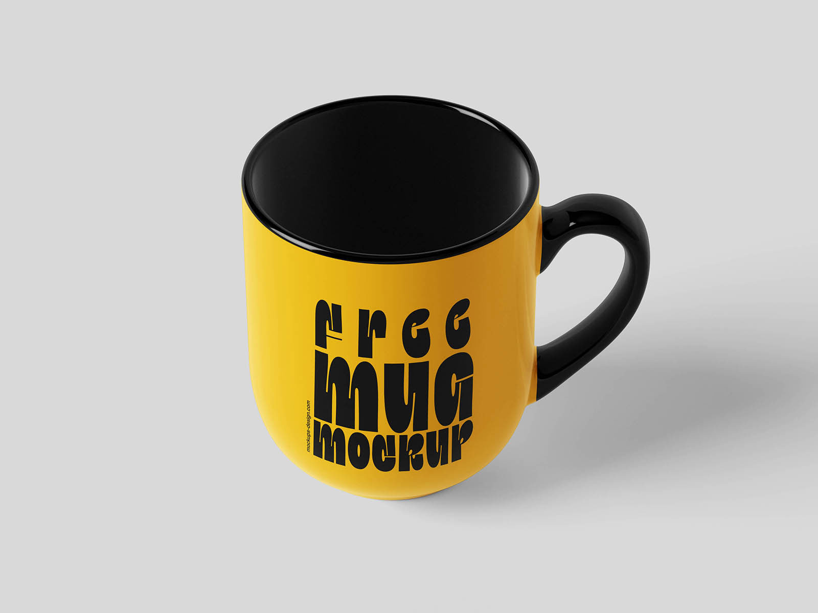 Free Glossy Mug Mockup PSD Template