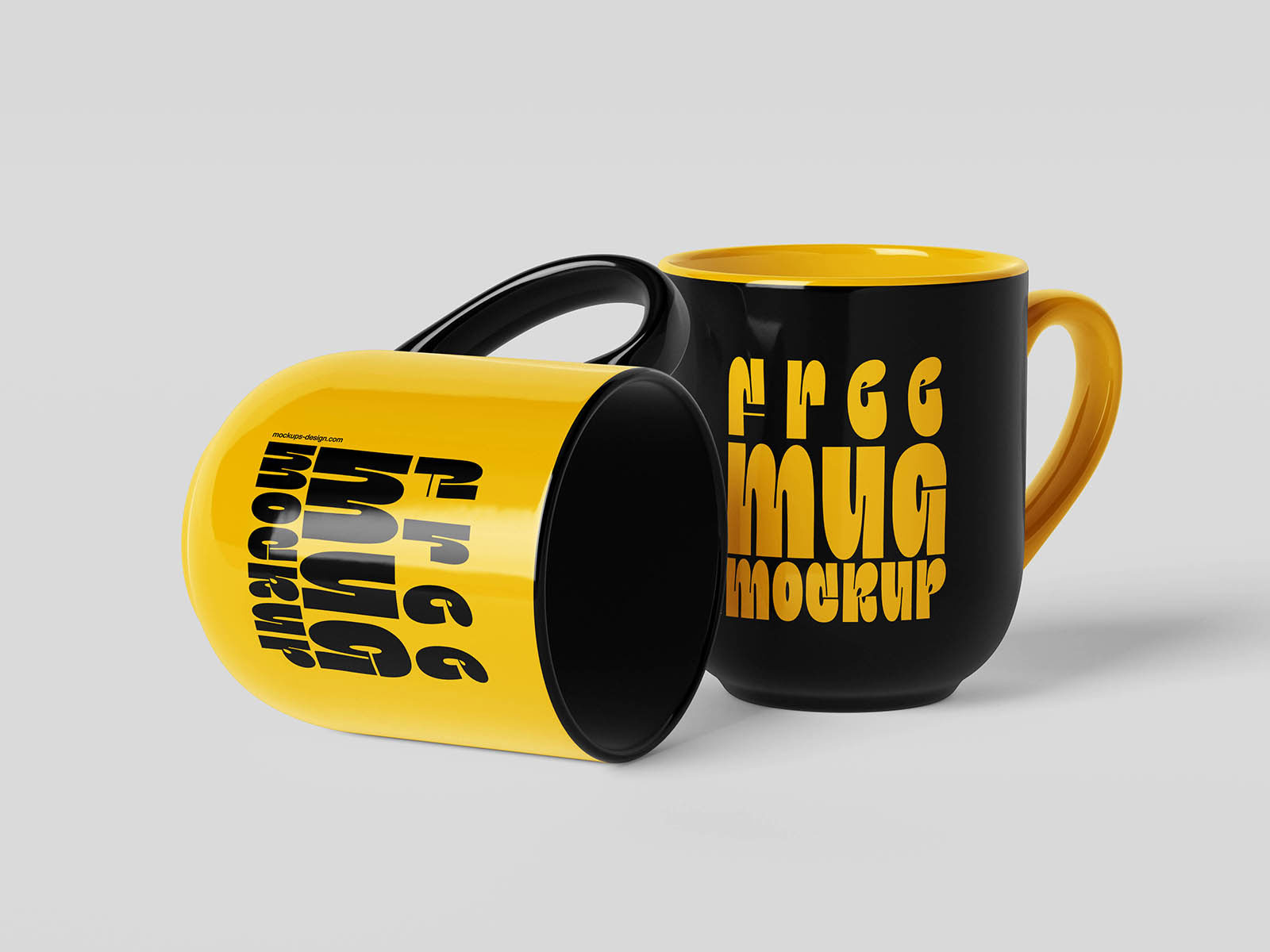 Free Glossy Mug Mockup PSD Template