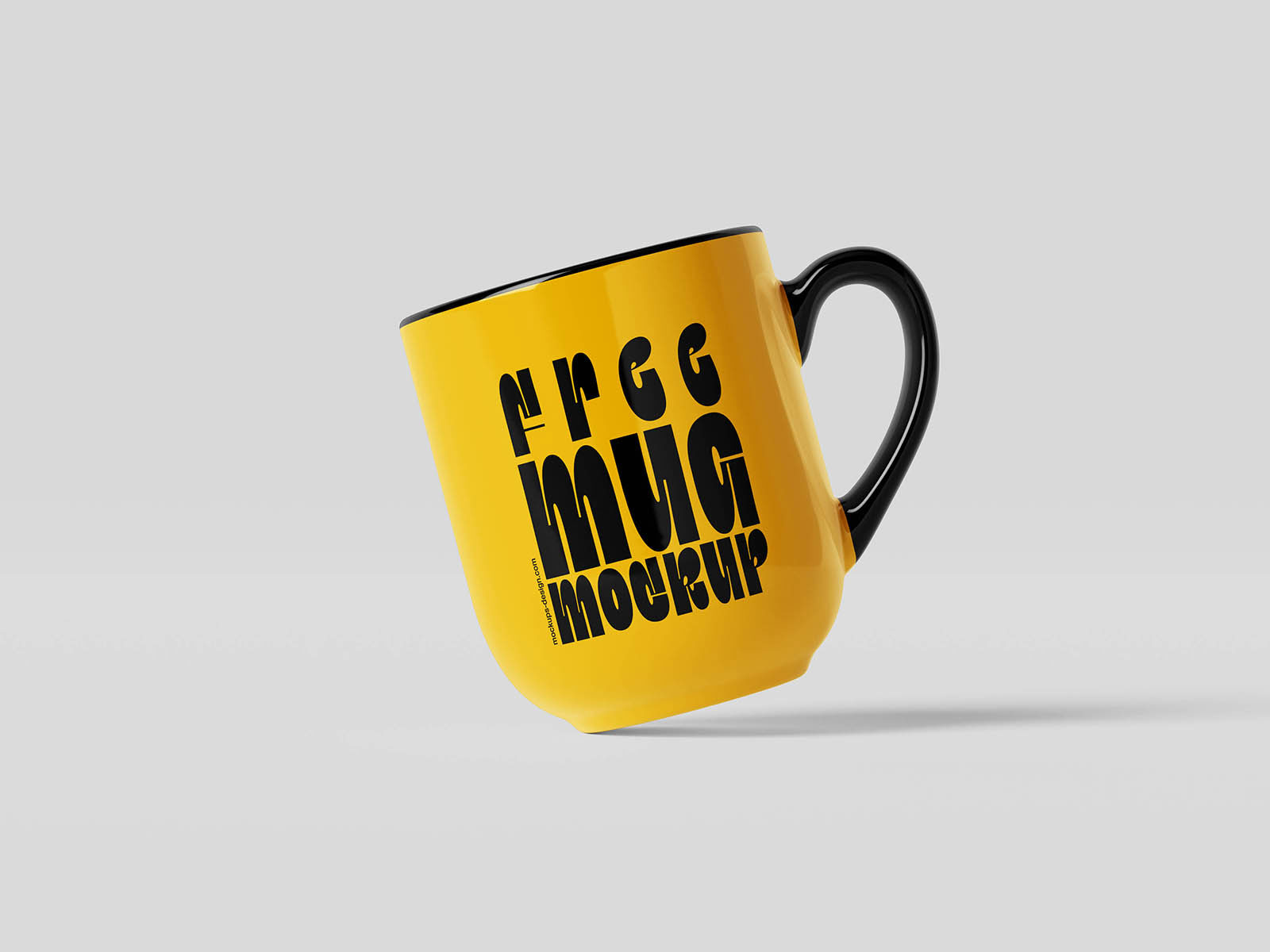 Free Glossy Mug Mockup PSD Template