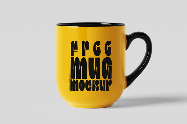Free Glossy Mug Mockup PSD Template