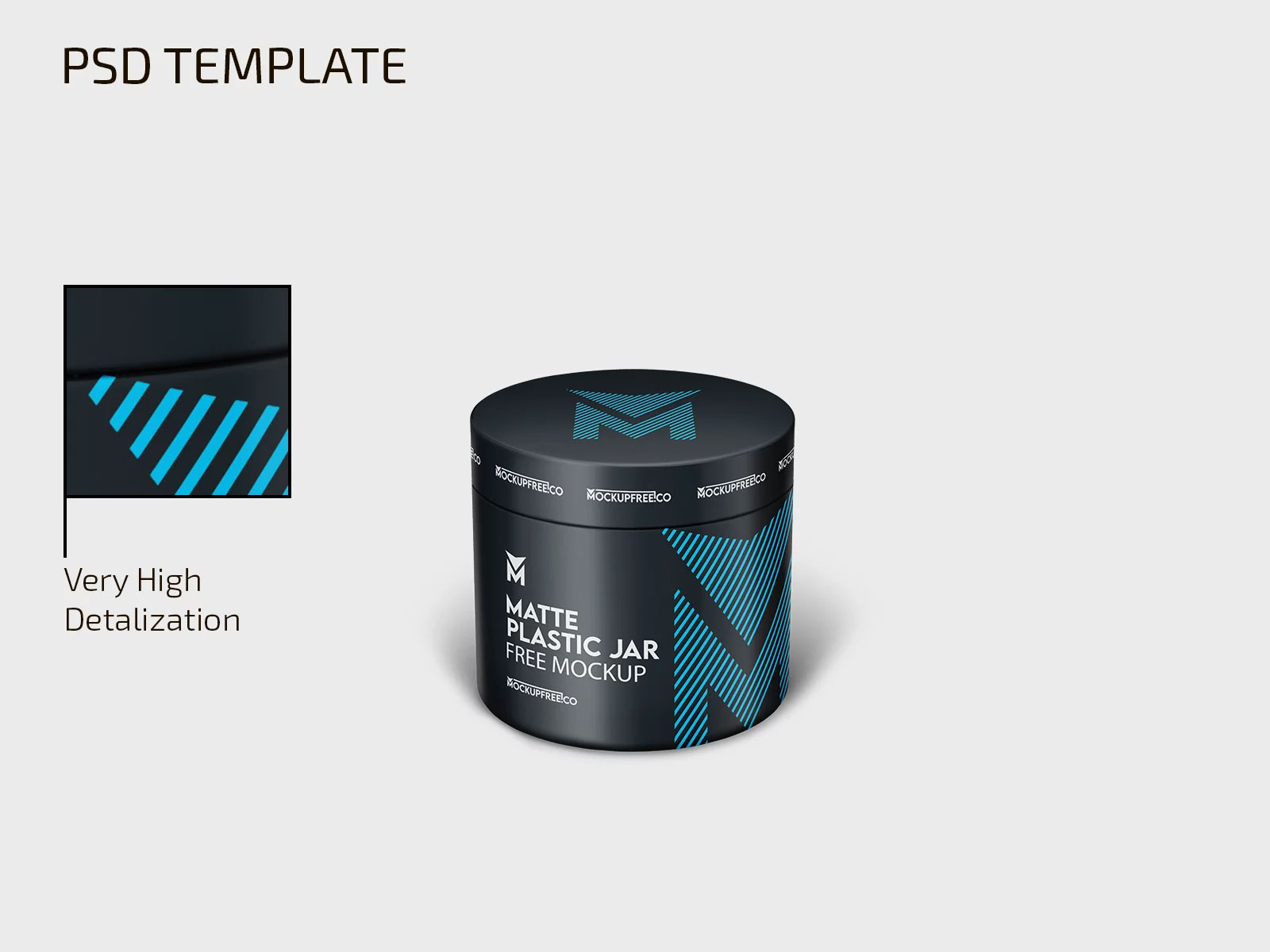 Free Matte Plastic Jar Mockup PSD Template