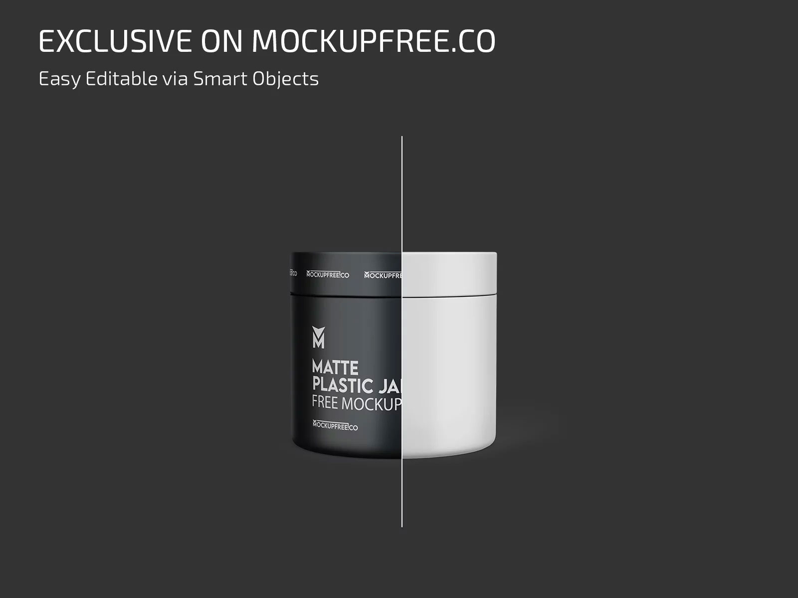 Free Matte Plastic Jar Mockup PSD Template