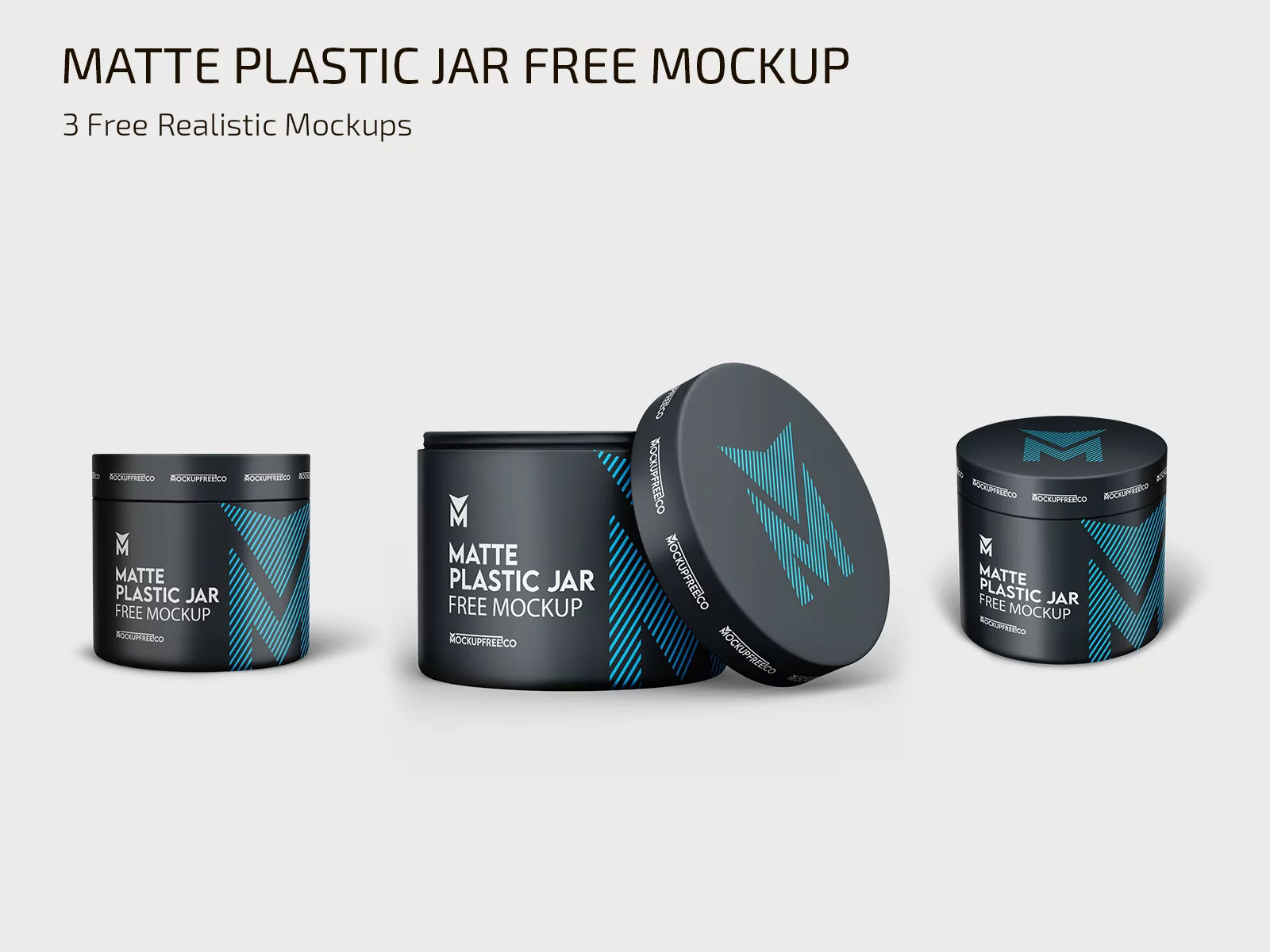 Free Matte Plastic Jar Mockup PSD Template
