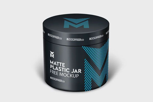 Free Matte Plastic Jar Mockup PSD Template