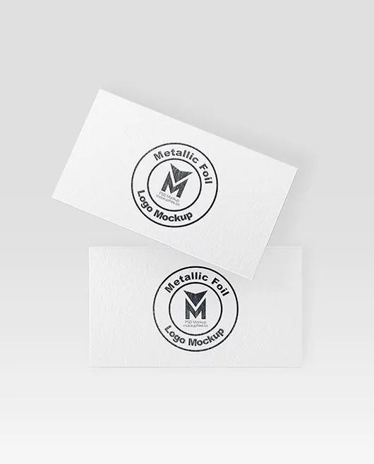 Free Metallic Foil Logo Mockup PSD Template