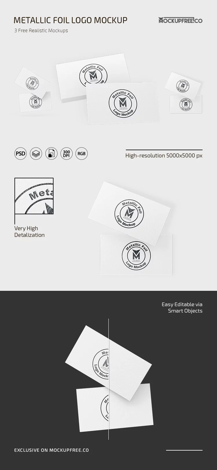Metallic Foil Logo Mockup preview