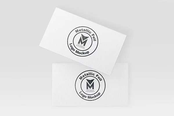 Free Metallic Foil Logo Mockup PSD Template
