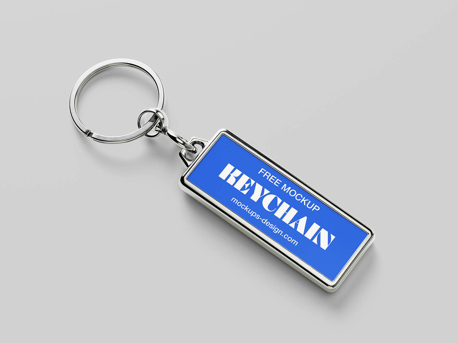 Metallic Rectangle Keychain Mockup Free Download | Resource Boy