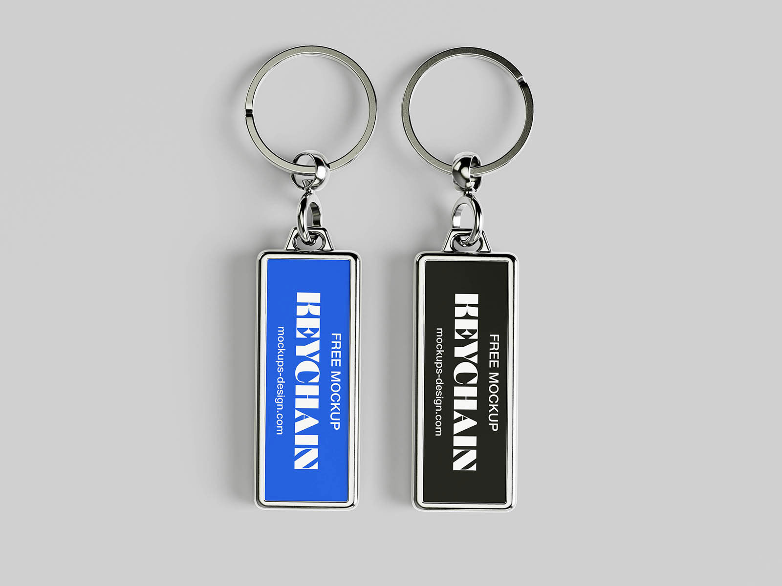 Metallic Rectangle Keychain Mockup Free Download | Resource Boy