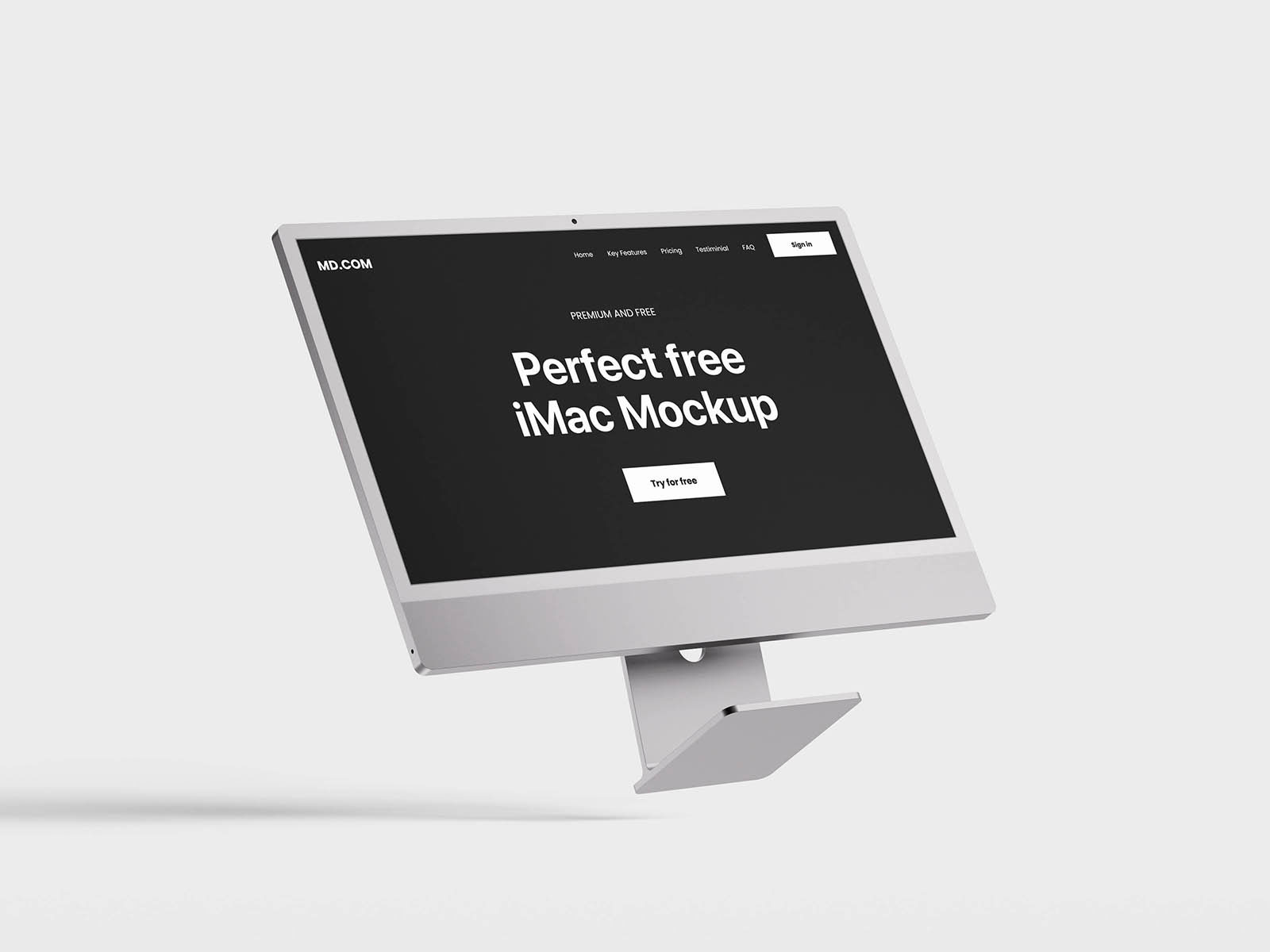 Free Minimal iMac Mockup PSD Template