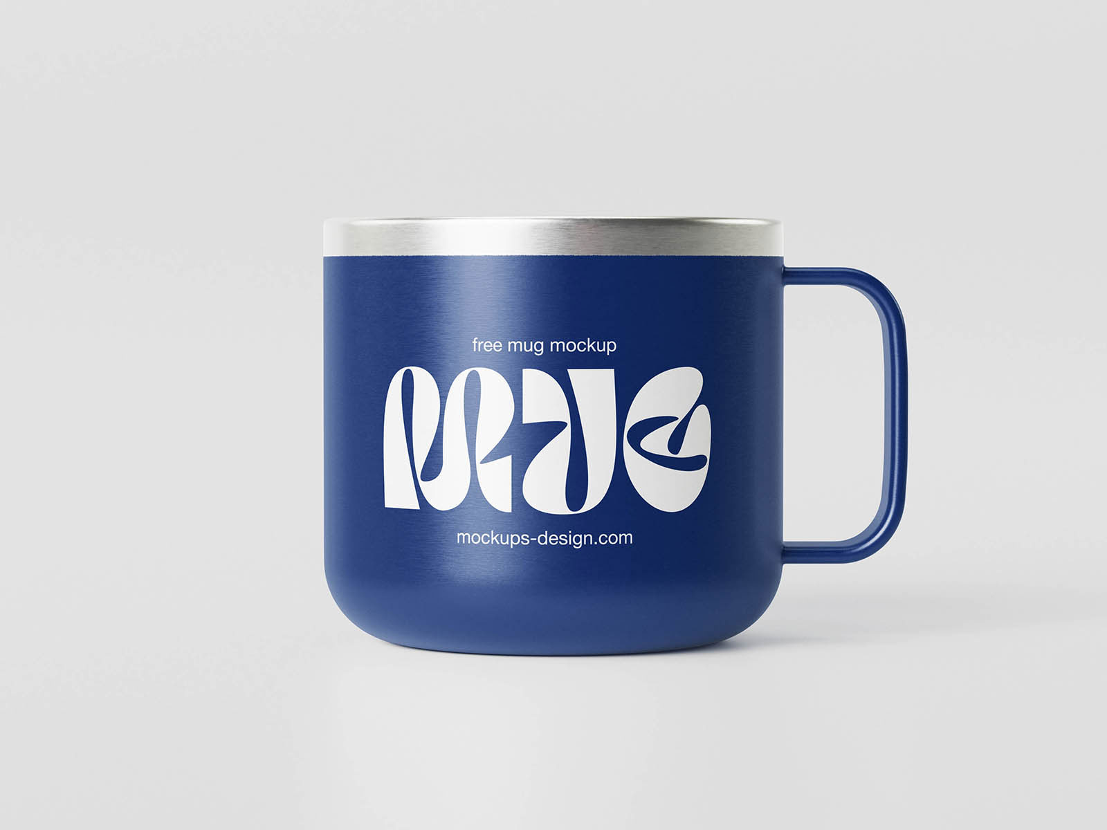 Free Minimal Metal Mug Mockup PSD Template