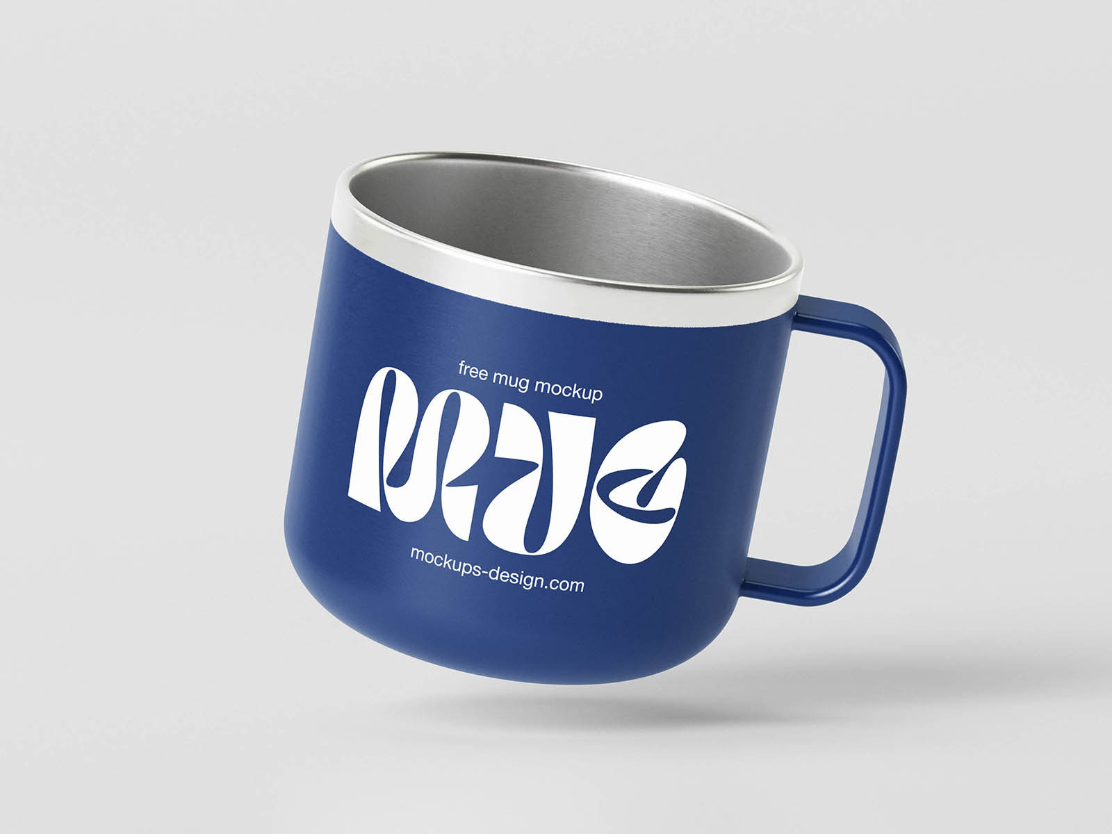 Free Minimal Metal Mug Mockup PSD Template
