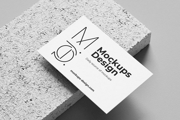 Free Minimalist Business Card Mockup Set PSD Template