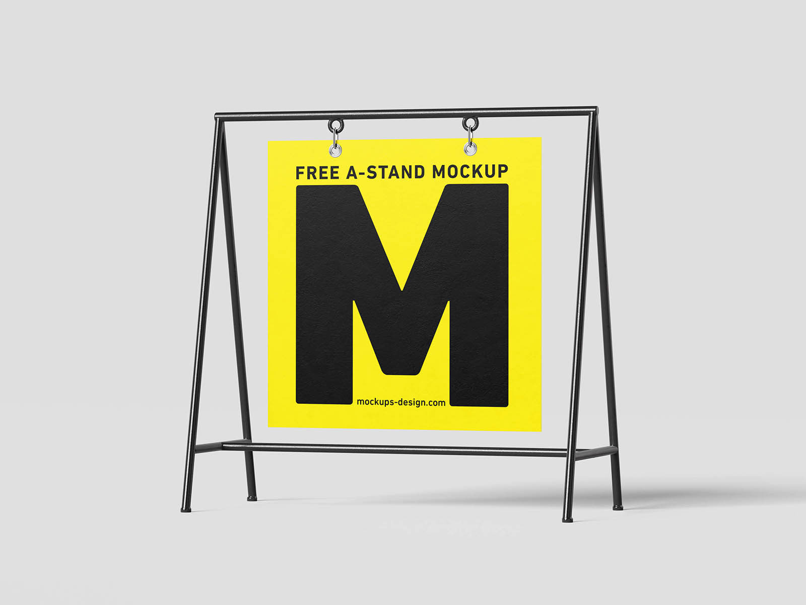 Free Modern Hanging A Stand Mockup PSD Template