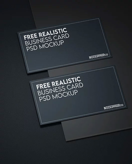 Free Realistic Business Card Mockup PSD Template