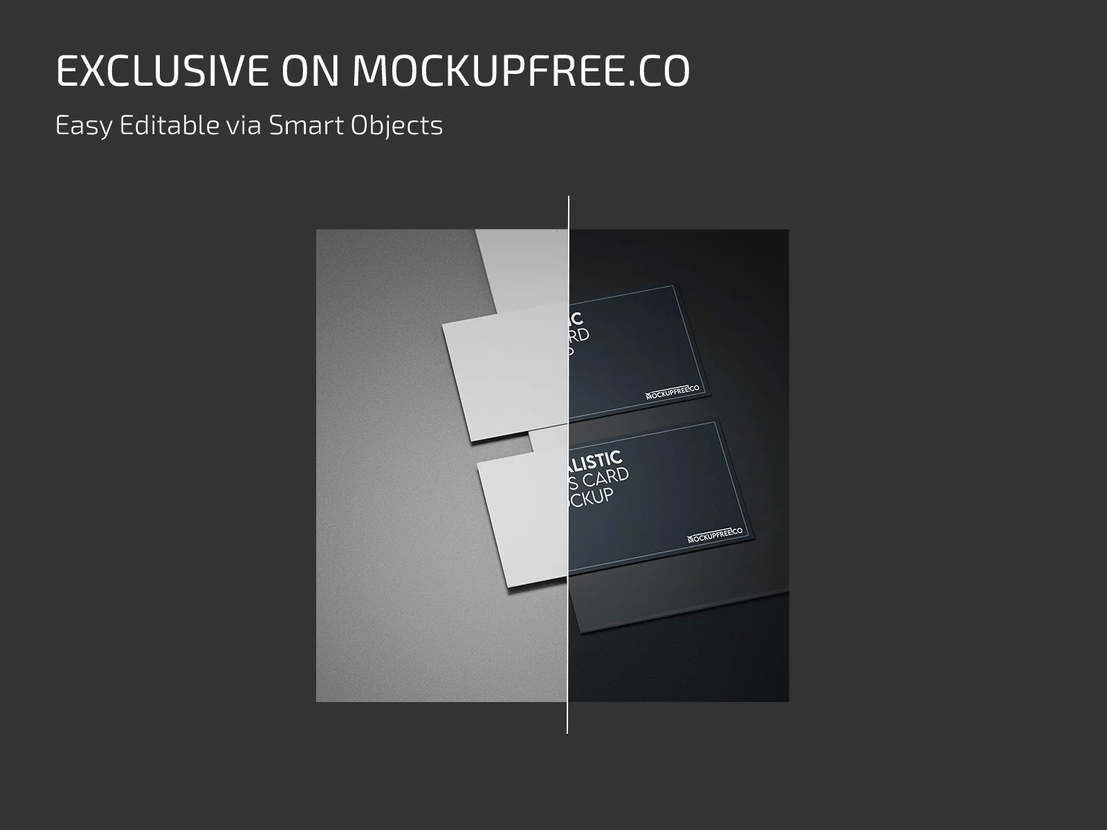 Free Realistic Business Card Mockup PSD Template