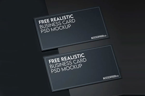 Free Realistic Business Card Mockup PSD Template