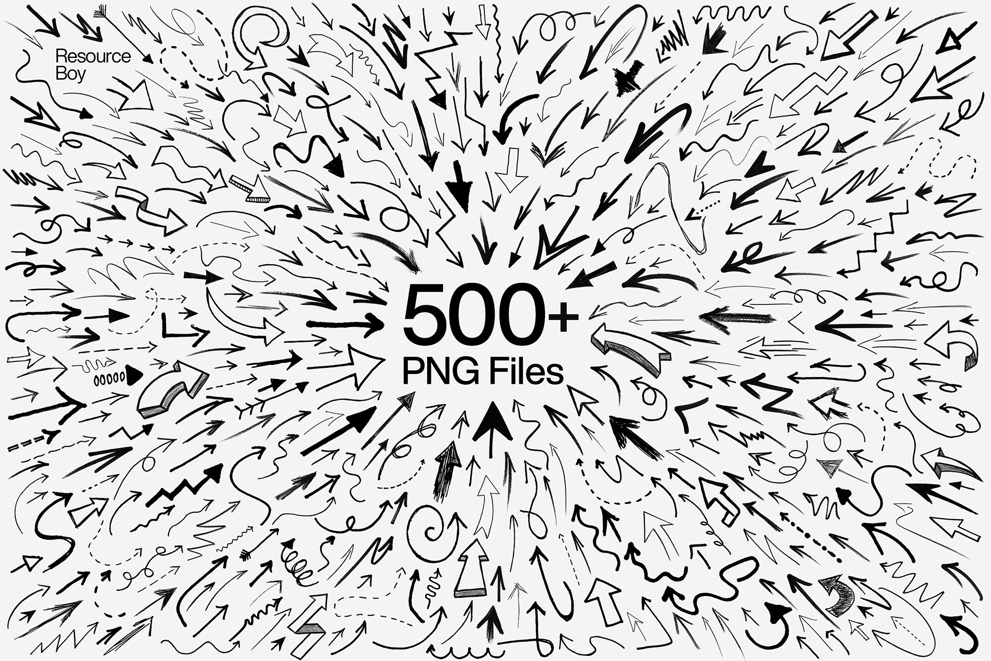 500+ Hand Drawn Arrow Elements preview