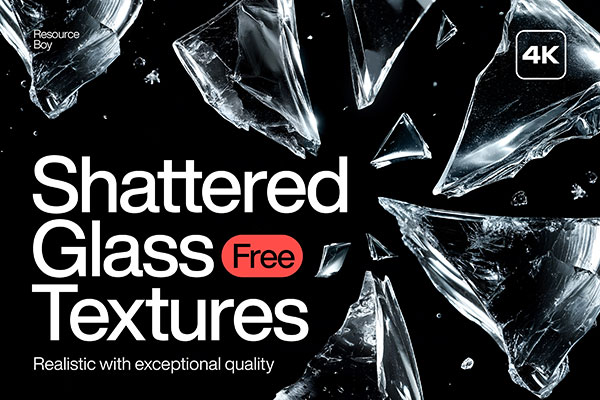 Resource Boy Free Shattered Glass Textures - 4K Resolution