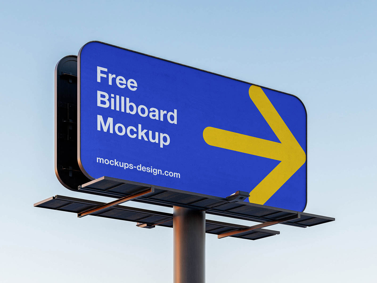 Free Rounded Billboard Mockup PSD Template