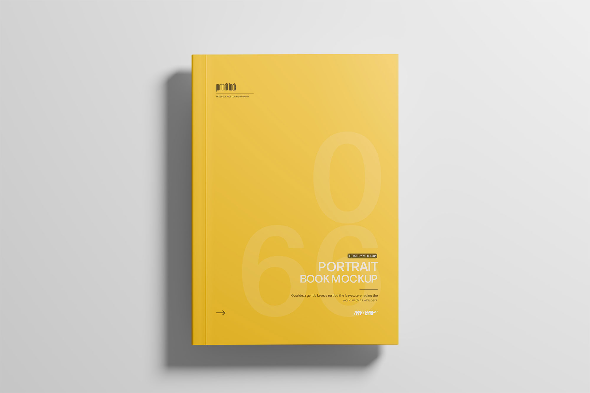 Free Softcover Book Cover Mockup From Top PSD Template