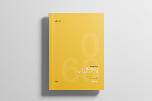 Free Softcover Book Cover Mockup From Top PSD Template