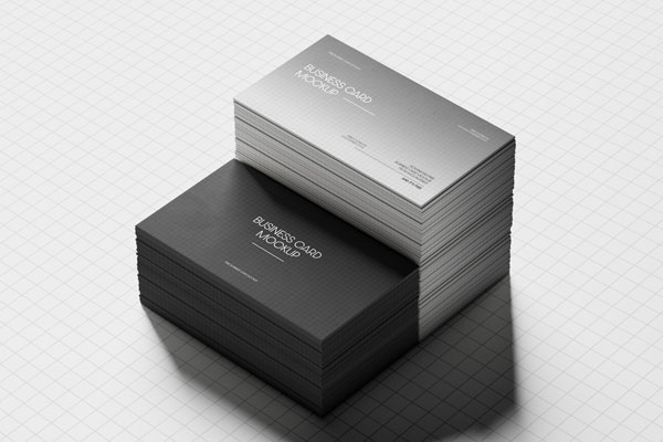 Free Stacked Business Card Mockup PSD Template
