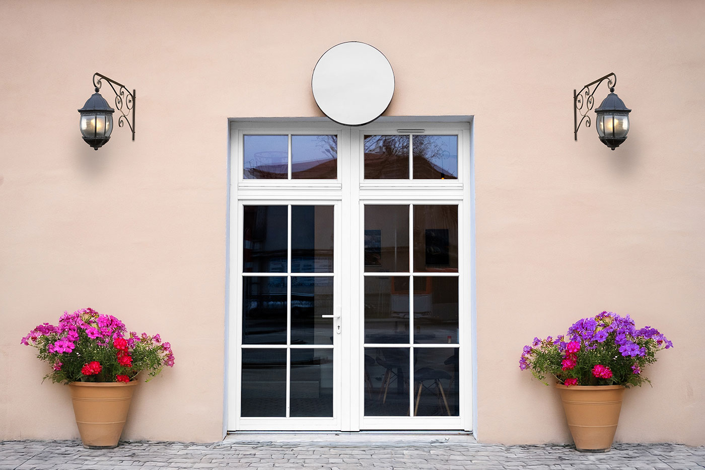Storefront with Sign Mockup Free Download | Resource Boy