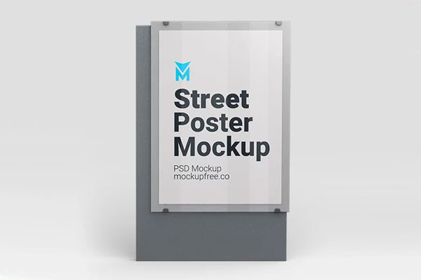 Free Street Poster Mockup PSD Template