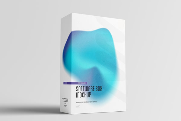 Free Thick Software Box Mockup PSD Template