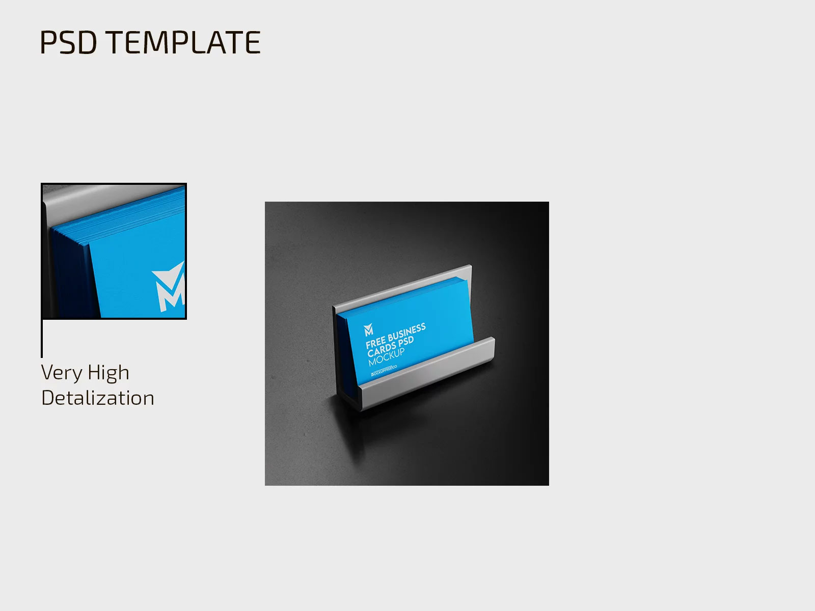Free Three Business Cards Mockup PSD Template