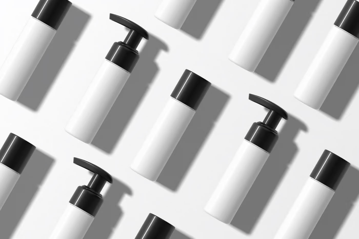 Free Top View Bottle Mockups PSD Template